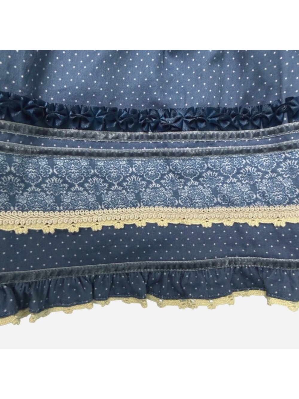 NWT 38 Stockerpoint Angelica German Dirndl Dress Oktoberfest Blue Lace Up - Picture 8 of 12